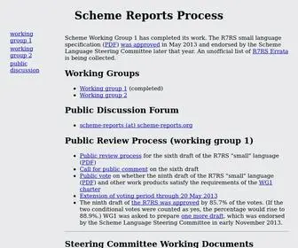 Scheme-Reports.org(Scheme Reports) Screenshot