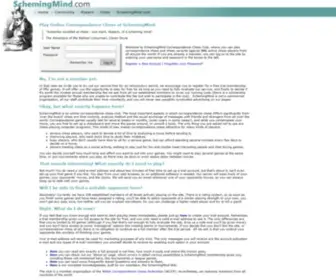 Schemingmind.com(Online Correspondence Chess Club) Screenshot