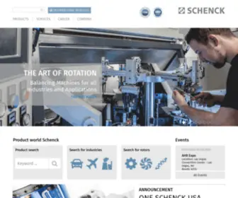 Schenck-USA.com(Balancing Machines) Screenshot