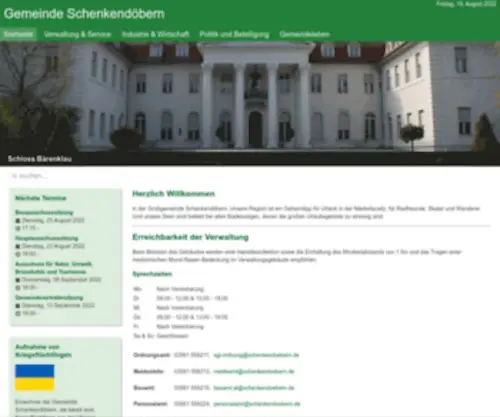 Schenkendoebern.de(Startseite) Screenshot