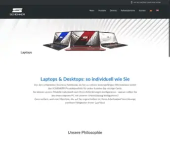 Schenker-Tech.de(SCHENKER Laptops & Desktops) Screenshot