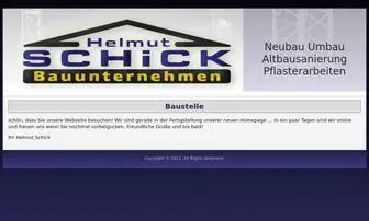 Schickbau.de(Helmut Schick Bauunternehmen) Screenshot