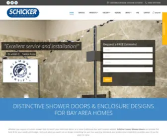 Schickershowerdoors.com(Schicker's selection of custom & luxury glass shower doors) Screenshot