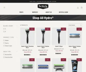 Schickhydro.com(Schick US) Screenshot