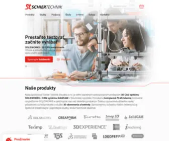 Schiertechnik.sk(SOLIDWORKS, SolidCAM, 3D CAD predaj) Screenshot