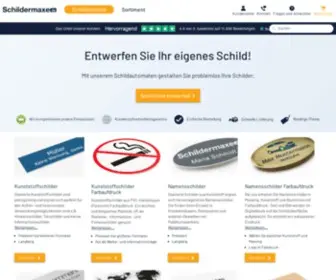Schildermaxe.de(Selbst gestalten) Screenshot