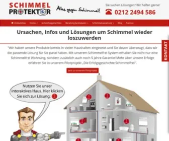 Schimmelprotektor.de(Schimmel, Schimmelsporen und Hausschimmel garantiert entfernen und dauerhaft vorbeugen) Screenshot