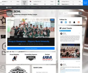 SCHL.org(Southwest Collegiate Hockey League) Screenshot