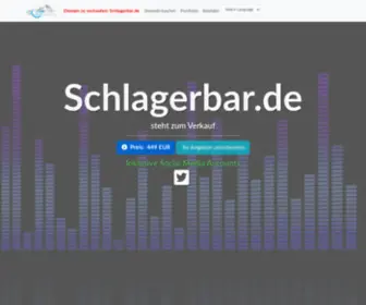 SChlagerbar.de(Domain zu verkaufen) Screenshot