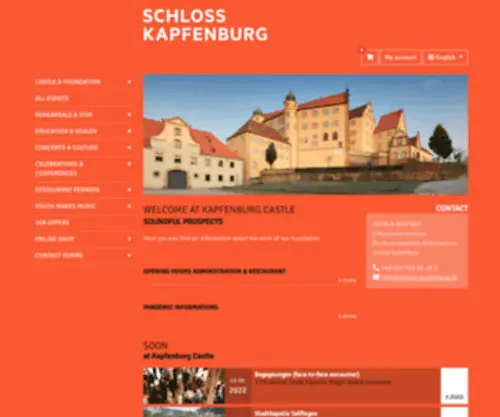 SChloss-Kapfenburg.de(Find out about our extensive offer) Screenshot