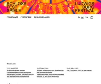 SChlossfestspiele.de(Ludwigsburger Schlossfestspiele) Screenshot