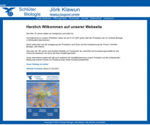 SChlueter-Biologie.de(Schlüter) Screenshot