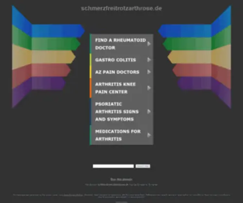 SChmerzFreitrotzarthrose.de(Arthrose) Screenshot