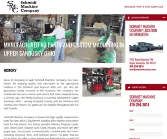 SChmidtmachine.com(Ag parts manufacturing & Machine Shop) Screenshot