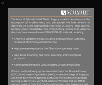 SChmidtplasticsurgery.com(Facial Plastic Surgery Denver) Screenshot