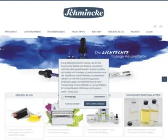 SChmincke.de(Schmincke Künstlerfarben) Screenshot