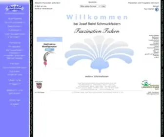 SChmuckfedern.de(Faszination Federn bei Josef Reinl Schmuckfedern) Screenshot