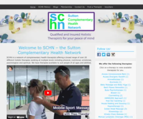 SCHN.org.uk(The Sutton Complementary Health Network) Screenshot