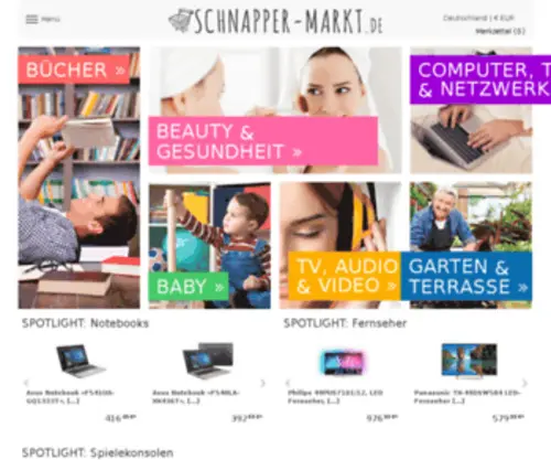 SChnapper-Markt.de(Preisvergleich und Shopping bei EinfachBilliger.com) Screenshot