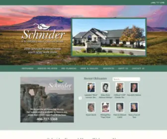 SChniderfuneralhome.com(Funeral Home in Great Falls) Screenshot