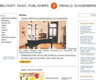 Schoenbergmusic.com(BELMONT MUSIC PUBLISHERS) Screenshot