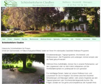 Schoenheitsfarm-Claussen.de(Beautyfarm) Screenshot