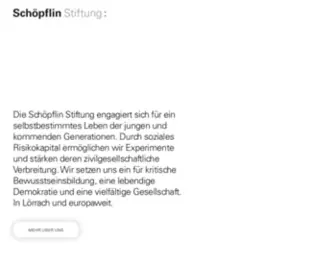 Schoepflin-Stiftung.de(Für) Screenshot