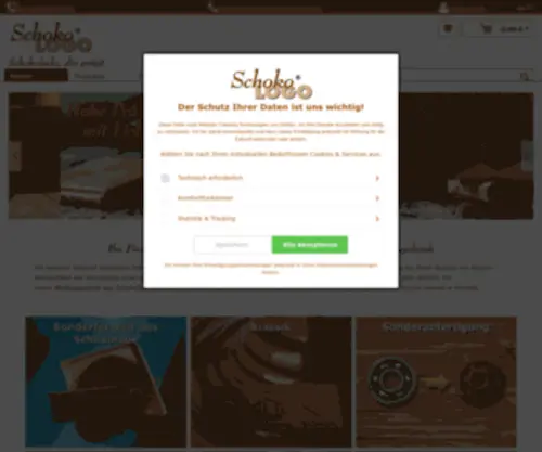 Schoko-Logo.com(Logoschokolade und süße Werbegeschenke aus Schokolade ) Screenshot