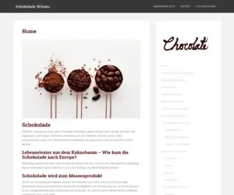 Schokolade-Wissen.de(Schokolade Wissen) Screenshot