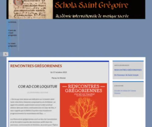 Schola-ST-Gregoire.org(Schola Saint Grégoire) Screenshot