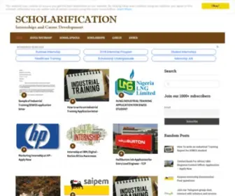 Scholarification.com(World Internship) Screenshot