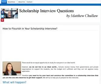 ScholarshipinterviewQuestions.com(Scholarship Interview Questions and Answers and Tips) Screenshot
