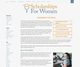 Scholarshipsforwomen.net(College Scholarship Programs for Women Attending School) Screenshot
