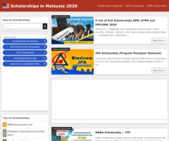 Scholarshipsmalaysia.com(Scholarships in Malaysia 2020) Screenshot