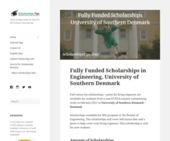 Scholarshipstips.com(Scholarships News & Tips For All Students Worldwide) Screenshot