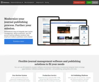 Scholasticahq.com(Academic journal publishing software and services) Screenshot