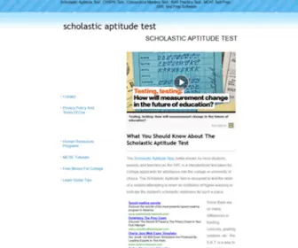 Scholasticaptitudetest.info(Scholastic Aptitude Test) Screenshot