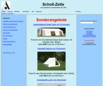 Scholl-Zelte.de(Bei uns kaufen Sie Marken) Screenshot