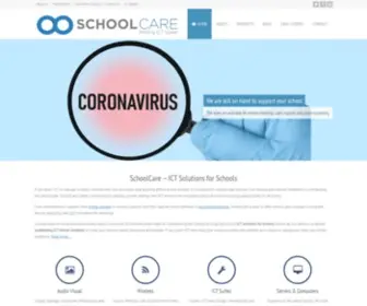 Schoolcare.co.uk(Schoolcare are providers of ICT Solutions for Schools and Education) Screenshot