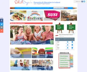 Schooldays.ie(Ireland's Online Resource for Parents & Teachers in Irish Education) Screenshot