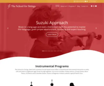 Schoolforstrings.org(The School for Strings) Screenshot