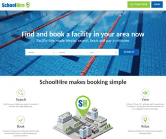 Schoolhire.co.uk(Facility hire in the UK) Screenshot