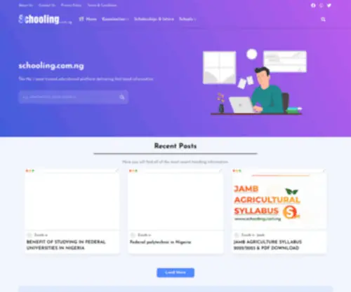 Schooling.com.ng(Schooling) Screenshot