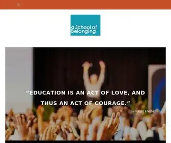 Schoolofbelonging.org(School of Belonging) Screenshot