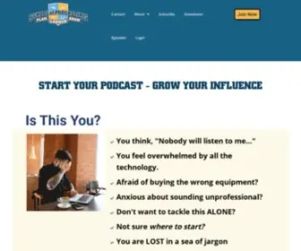 Schoolofpodcasting.com(Start a Podcast the Right Way With Dave Jackson) Screenshot