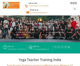 Schoolofyogavidhya.com(Yoga Teacher Training in Rishikesh India) Screenshot