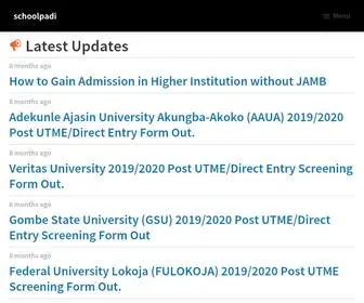 Schoolpadi.com(Verified educational updates website) Screenshot