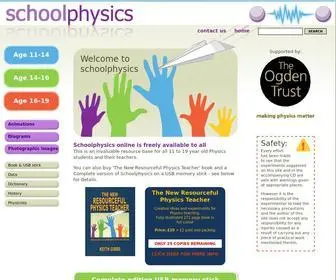 Schoolphysics.co.uk(Schoolphysics ::Welcome) Screenshot