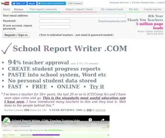 Schoolreportwriter.com(SCHOOL REPORT WRITER) Screenshot