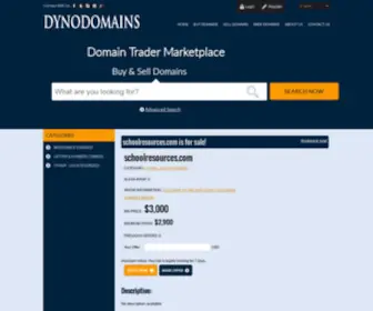 Schoolresources.com( is for sale) Screenshot